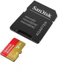 SanDisk Micro (SDXC) SanDisk Extreme 256GB 190MB/s UHS-I U3 + SD adaptér (SDSQXAV-256G-GN6MA)