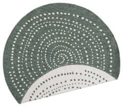 NORTHRUGS Kusový koberec Twin-Wendeteppiche 103111 grün creme kruh – na ven i na doma 140x140 (průměr) kruh