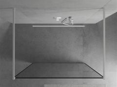 Mexen Kioto samostatně stojící sprchová zástěna 100 x 200, transparent/černý vzor 8 mm, bílá (800-100-002-20-70)