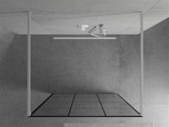 Mexen Kioto samostatně stojící sprchová zástěna 120 x 200, transparent/černý vzor 8 mm, bílá (800-120-002-20-77)