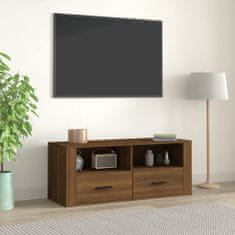 Greatstore TV skříňka hnědý dub 100 x 35 x 40 cm kompozitní dřevo