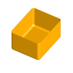 ArtPlast Box do zásuvek a organizérů, 117x90x64mm, žlutý