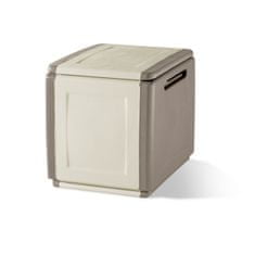 ArtPlast Plastový úložný box Linea Cube 1dílný - béžovohnědá
