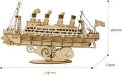 Robotime Rolife 3D dřevěné puzzle Výletní loď 145 dílků