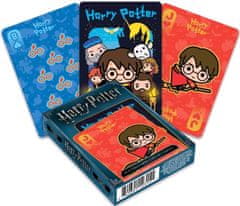 CurePink Hrací karty Harry Potter: Chibi 54 karet (6 x 9 x 2 cm)