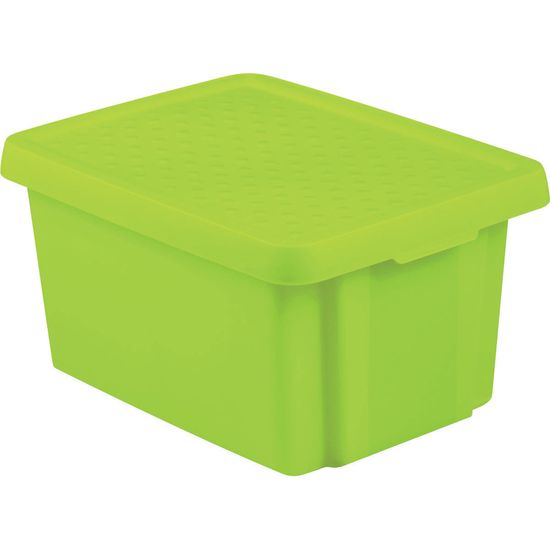 Curver Úložný box ESSENTIALS 16l s víkem zelený