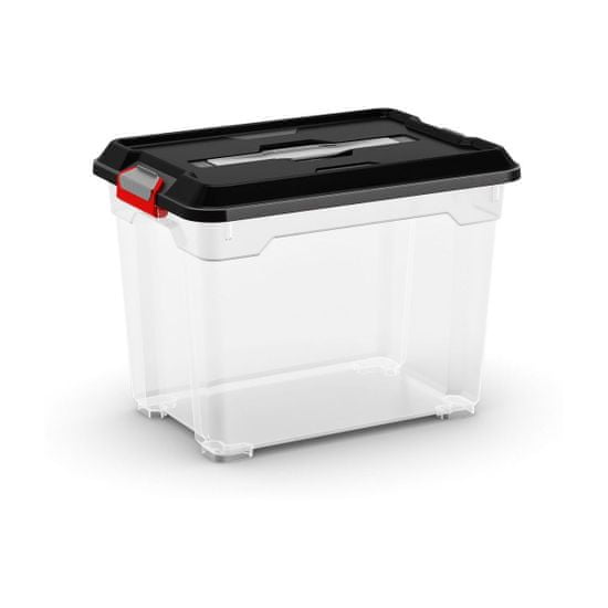 Kis Úložný Moover Box S, 18l, transparent-černý