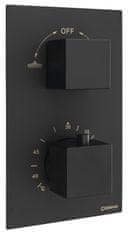 SAPHO Sapho LATUS podomítková sprchová termostatická baterie, box, 2 výstupy, černá mat - 1102-62B