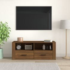 Greatstore TV skříňka hnědý dub 100 x 35 x 40 cm kompozitní dřevo