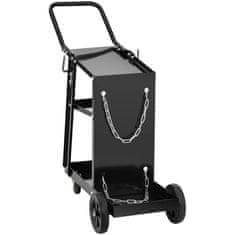 Greatstore Svařovací vozík s držákem plynových lahví 3 police s nosností až 80 kg