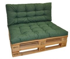 AXIN Polstry na paletový nábytek s opěrkou - látka tmavě zelený melír