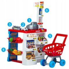 Dětský pokladní vozík v supermarketu