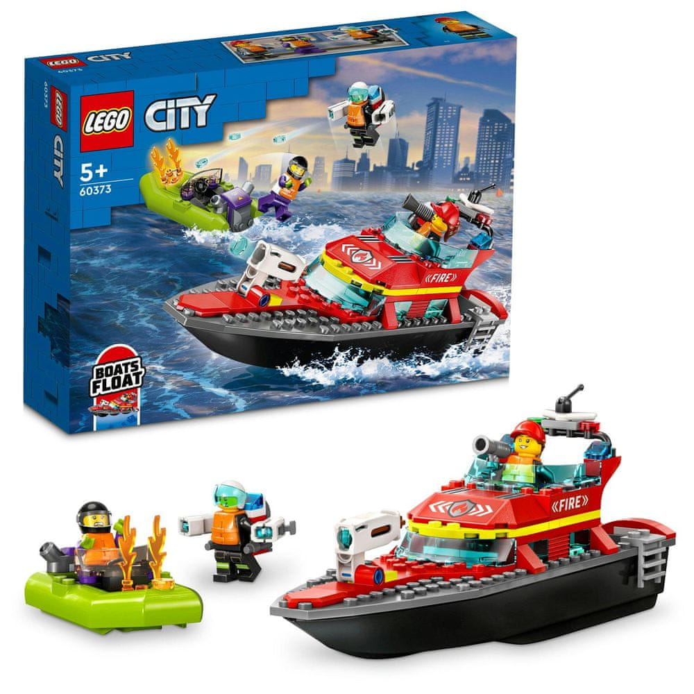 Levně LEGO City 60373 Hasičská záchranná loď a člun