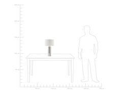 Beliani Bílá a stříbrná stolní lampa na noční stolek AIKEN