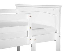 Beliani Bílá dřevěná patrová postel 90x200 cm RADON