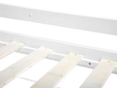 Beliani Bílá patrová postel s úložným prostorem 90 x 200 cm REVIN