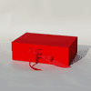 Velká červená dárková krabice s magnetickým víkem a vyměnitelnou stuhou