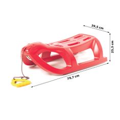 Prosperplast Plastové sáňky Pro Děti Dětská Sáně SEA LION s lanem - červené