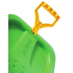 Prosperplast Plastové sáňky pro děti CRAZY RUN sjezdové rukojeti - zelená