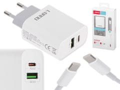 shumee L-BRNO USB nástěnná nabíječka rychlé nabíjení + kabel typu C