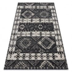 eoshop Moderný koberec MUNDO E0651 etnický outdoor béžová / černý (Velikost: 160x220 cm)