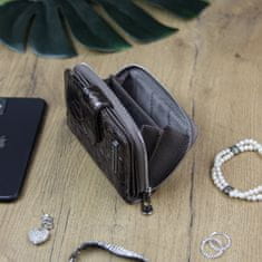 Gregorio Extravagantní dámská kožená peněženka Cvokl, šedá
