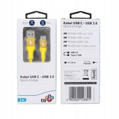Kabel TB AKTBXKU3CPREM2Y USB A - USB C žlutý 2m