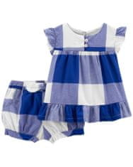 Carter's Set 2dílný šaty, kraťasy Blue White holka 6m
