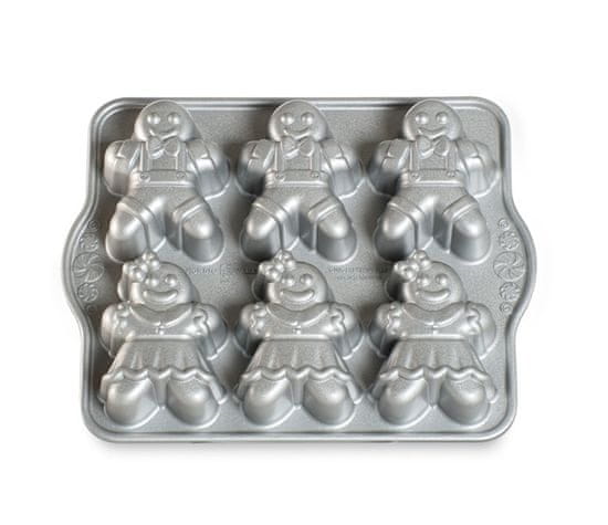 Nordic Ware Forma na 6 báboviček Perníkové postavičky stříbrná 1 l, NORDIC WARE