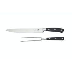 MasterClass Porcovací sada na maso, nůž a vidlice, MasterClass