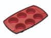 MasterClass Forma muffiny 30 x 18 cm 6 otvorů, silikonová červená, MasterClass