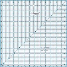 Texi patchworkové pravítko - čtverec 12,5x12,5 palců modročerné rysky