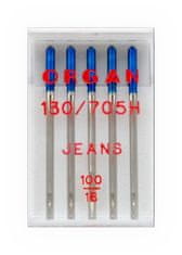 Organ jehla 130/705H Jeans 100 5ks 