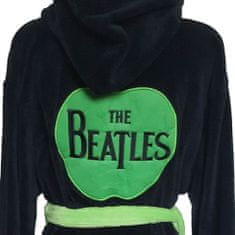 CurePink Pánský župan The Beatles: Apple (M/L) černý fleece