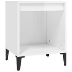 Vidaxl Noční stolek bílý s vysokým leskem 40x35x50 cm