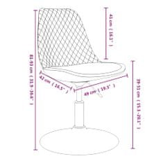 Vidaxl Otočné jídelní židle 4 ks vínové samet