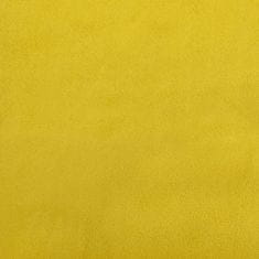 Greatstore Podnožka žlutá 77 x 55 x 31 cm samet