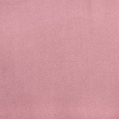 Vidaxl Lavice s polštáři růžová 120,5 x 65 x 75 cm samet