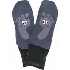 Voxx 3PACK ponožky tmavě šedé (Barefootan-darkgrey) - velikost S