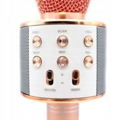 JOJOY® Bezdrátový bluetooth karaoke mikrofon s reproduktorem, rose gold - VOCALIX