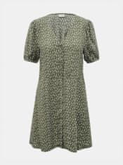 Jacqueline de Yong Zelené vzorované šaty s knoflíky JDY Staar XS