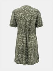 Jacqueline de Yong Zelené vzorované šaty s knoflíky JDY Staar XS