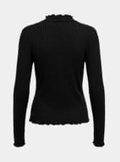 Jacqueline de Yong Černé dámské žebrované tričko JDY Fransiska XS
