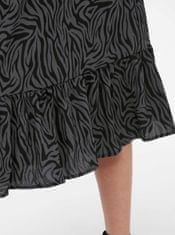Jacqueline de Yong Černo-šedá vzorovaná midi sukně JDY Piper XS