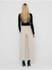 Jacqueline de Yong Krémové dámské široké kalhoty JDY Geggo M/32