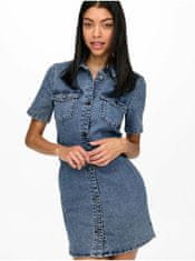 Jacqueline de Yong Modré džínové košilové šaty JDY New Sanna XS