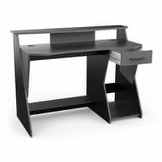 eoshop PC stůl SKIN šedý/černý
