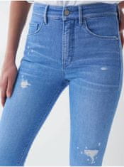 Salsa Collection Modré dámské skinny fit džíny s potrhaným efektem Salsa Jeans Secret Glamour 26/30