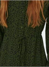 Jacqueline de Yong Tmavě zelené vzorované košilové šaty JDY Piper XS