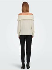 Jacqueline de Yong Krémový dámský svetr s odhalenými rameny JDY Inge XL